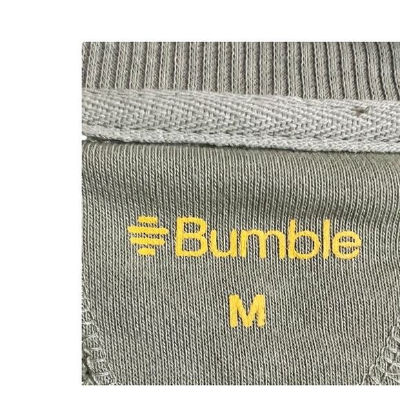 Bumble Dating App Green Sweatshirt Pullover Casual Athleisure Comfy Utility M - Picture 3 of 7